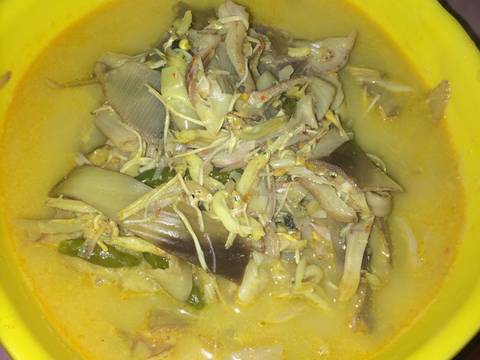 Gulai Jantung Pisang teri medan recipe step 5 photo
