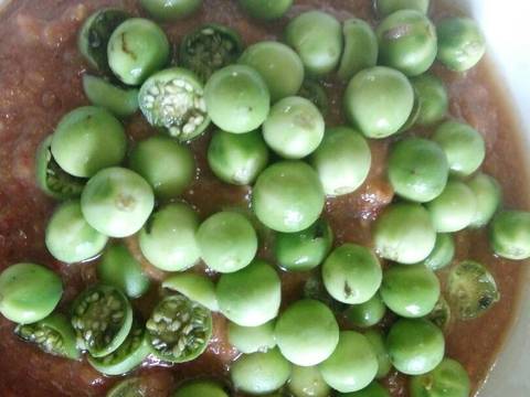 Samba batokok (sambal teri, sunti, rimbang) recipe step 2 photo