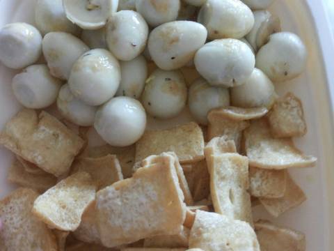 Tumis tahu telor puyuh bumbu petis recipe step 1 photo
