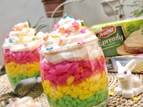 Rainbow cendol cheese recipe step 4 photo