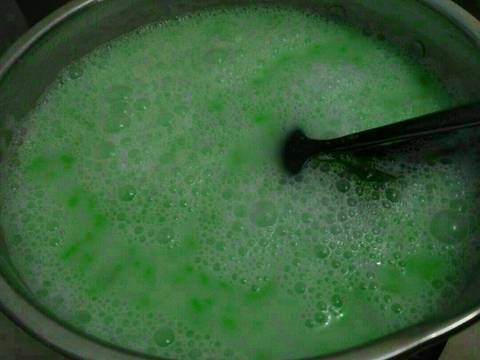 Puding Kopyor Tape Ketan Hijau recipe step 1 photo