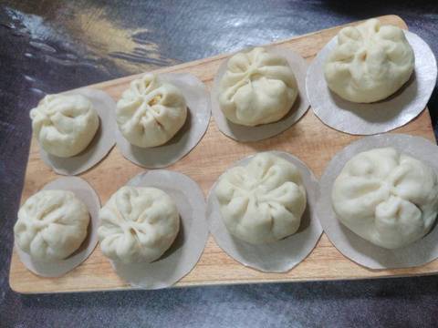 Steamed bun/pao isi keju susu (metode all in one) recipe step 1 photo