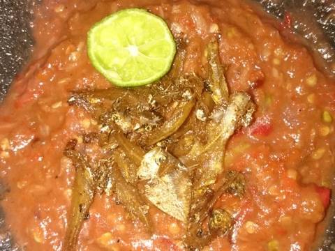 Lalapan Sambal Terasi Ikan Teri recipe step 6 photo