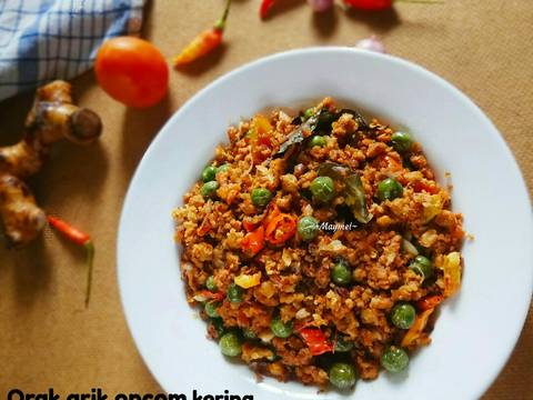Nasi putih oncom sayur asem+tempe pemalu recipe step 17 photo