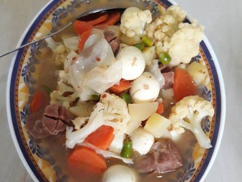 Sop telur puyuh ala anak kos