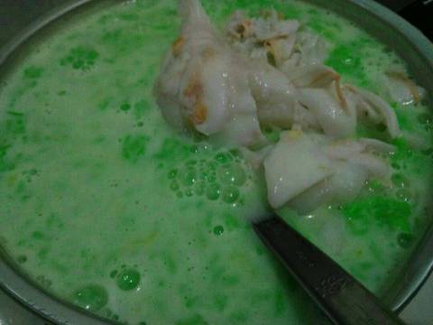 Puding Kopyor Tape Ketan Hijau recipe step 3 photo