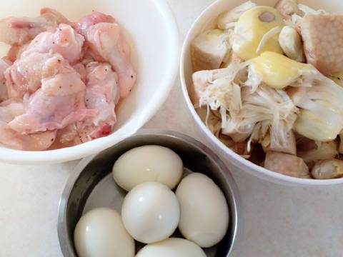 Gulai Nangka Ayam & Telur (Jackfruit with Chicken &Egg Curry) recipe step 1 photo