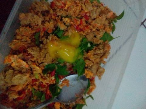 Pare isi oncom recipe step 7 photo