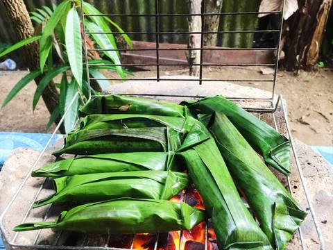 Pulut panggang / ketan bakar recipe step 4 photo