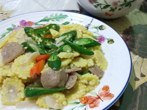 Tumis Putren Bakso Cabe Ijo