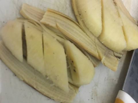 Pisang rebus tabur kelapa (masakan rumah sederhana) recipe step 3 photo