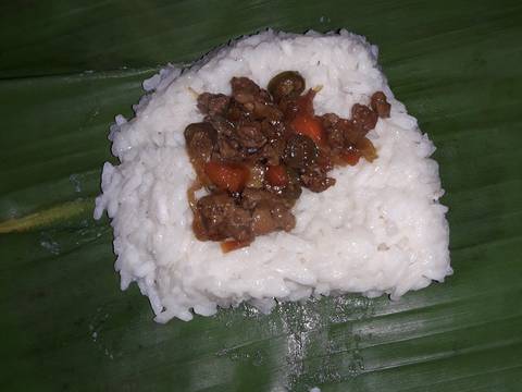 Lontong Isi Daging Sayuran recipe step 3 photo