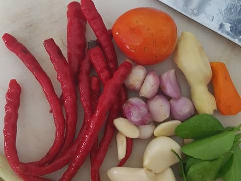 Ikan kukus pedas manis recipe step 2 photo