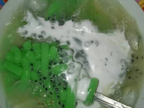 Es cendol selasih recipe step 4 photo