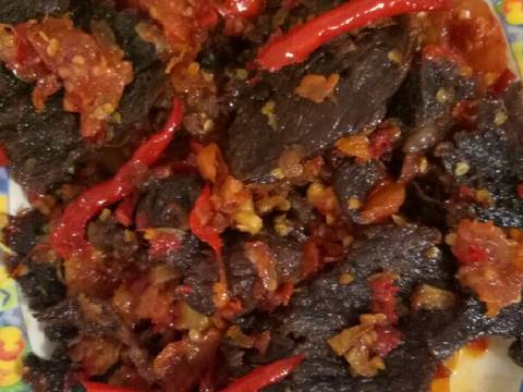 Dendeng kering balado