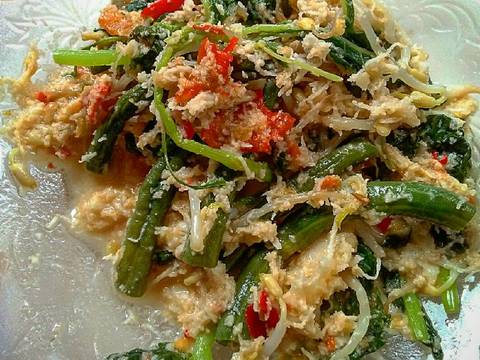 Olahan kelapa ~ Urab sayuran isi bayam kacang panjang toge recipe step 2 photo