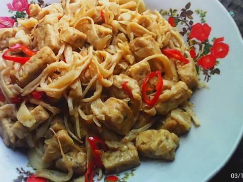 Resep Tempe oseng jamur tiram oleh herlina Cookpad