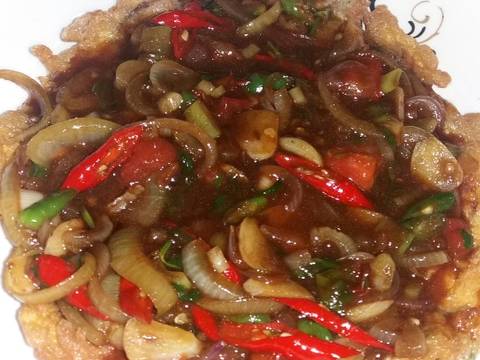 Telur dadar saos teriyaki
