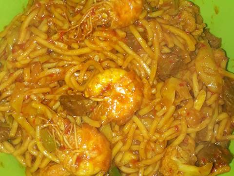 Mie aceh basah campur udang recipe step 7 photo