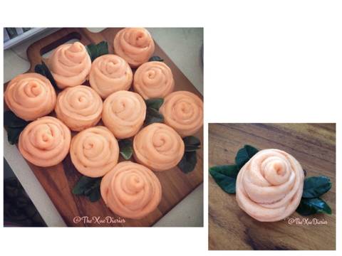 Pao Mawar Ubi | Sweet Potato Rose Bun recipe step 19 photo