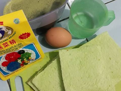 Puding Roti Pandan recipe step 1 photo