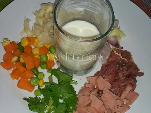 Lalapan Risotto with spicy wings recipe step 2 photo