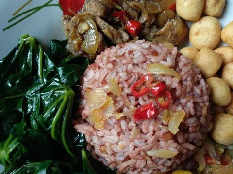 Nasi merah, Ayam Teriyaki, Tumis Trio Bawang Sereh dan Lalap recipe step 5 photo