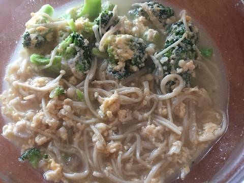 Brokoli enoki sup telur #homemadebylita