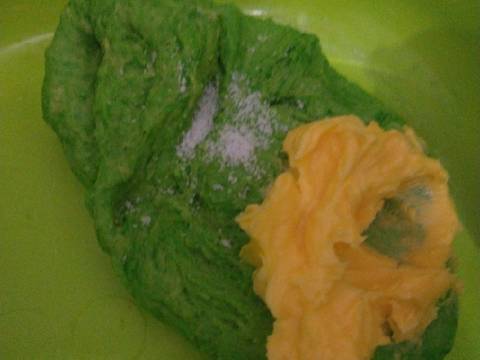 Roti Sobek Skygoat Pandan non Mixer recipe step 2 photo