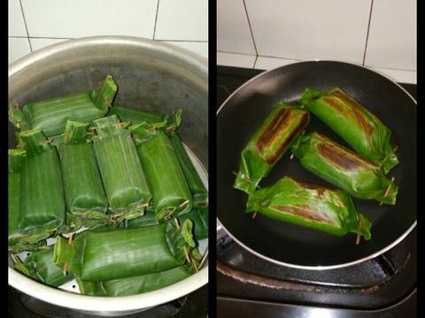 Lemper isi abon #bakar vs kukus recipe step 9 photo