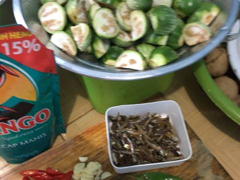 Oseng2 terong lalap teri recipe step 1 photo