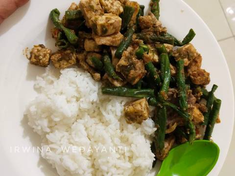 Tumis Kacang bumbu Rendang recipe step 4 photo