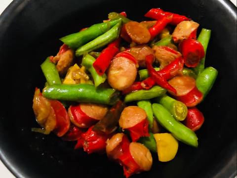 Oseng Buncis Sosis (Menu Sahur Super Simple)
