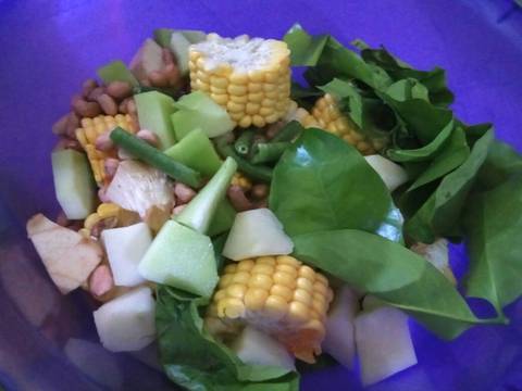 Nasi putih oncom sayur asem+tempe pemalu recipe step 3 photo