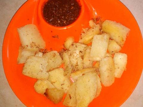 Singkong crispy plus sambal colenak recipe step 4 photo
