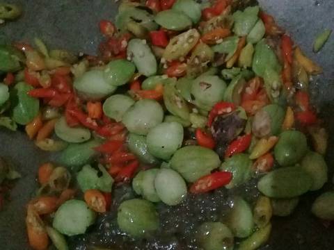 Peda asin sambal pete recipe step 3 photo
