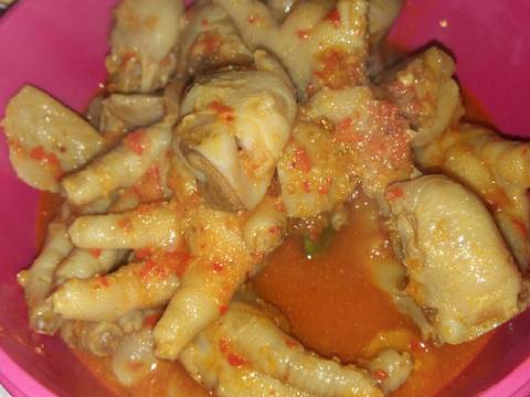 Seblak ceker pedas manis recipe step 4 photo