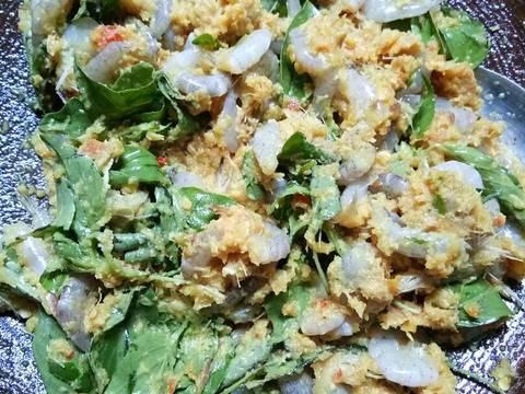 Bothok Udang Kemangi (#pr_olahan udang) recipe step 3 photo