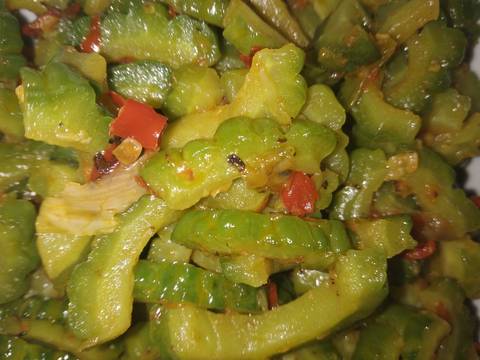 Sambel pare tumis pedas recipe step 4 photo