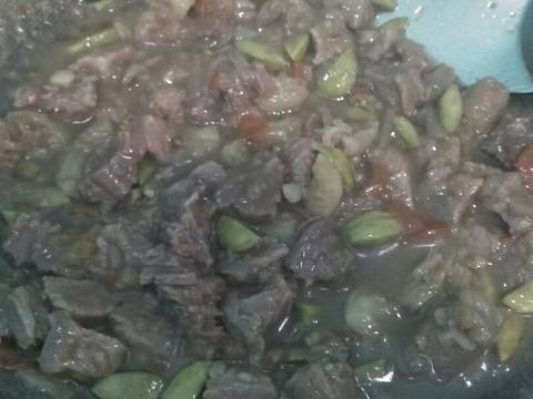 Oseng mercon daging pete recipe step 4 photo