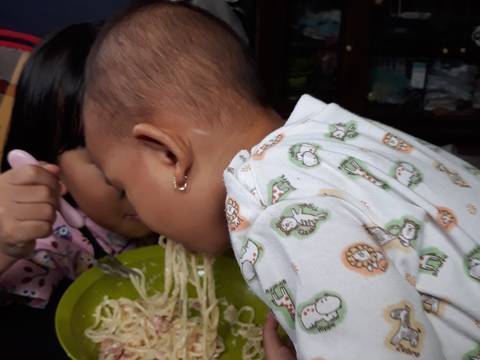 Spaghetti saus carbonara simpel
