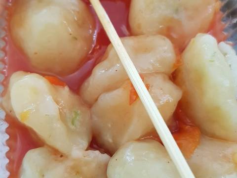 Cilok isi ayam dan keju sehat bersih dan enak recipe step 11 photo