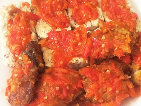Pecak tempe & ikan pari