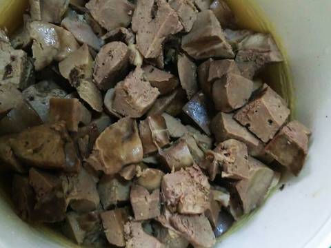 Tumis Kembang Kates Hati dan Ampela recipe step 2 photo