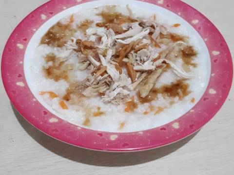 Bubur ayam simpel dengan cakwe (chicken porridge with cakwe) recipe step 3 photo