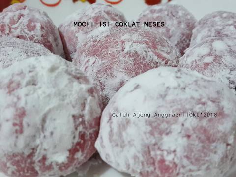 Mochi isi coklat meses recipe step 6 photo