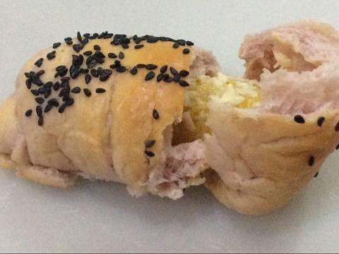Roti ubi ungu isi pisang keju #kamismanis