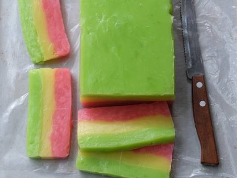 Resep es kue/es gabus pelangi