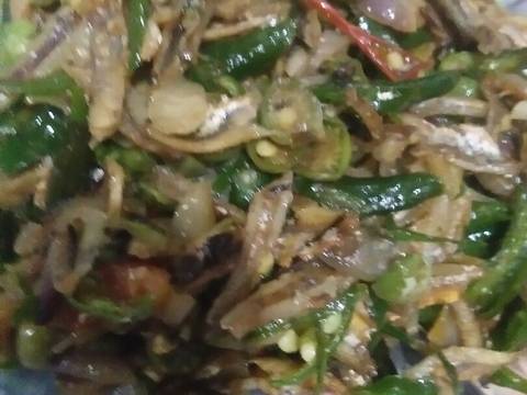 Tumis Teri cepokak (rimbang) cabe ijo recipe step 8 photo