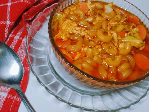 10.Makaroni Kuah Kare Pedas #RabuBaru